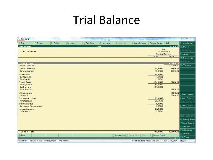 Trial Balance 