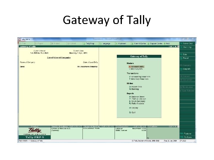 Gateway of Tally 