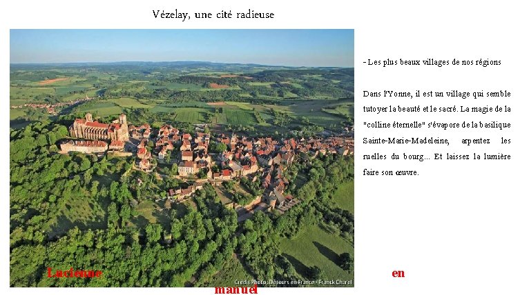 Vézelay, une cité radieuse - Les plus beaux villages de nos régions Dans l'Yonne,