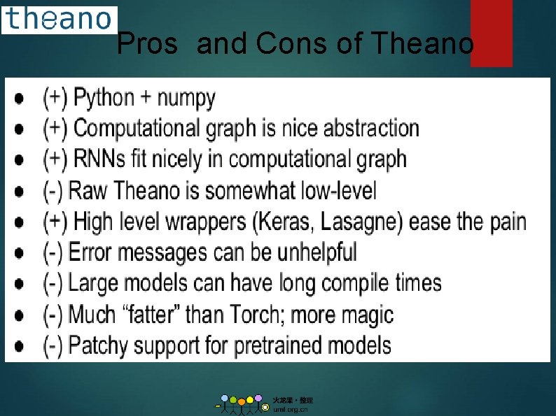 Pros and Cons of Theano 