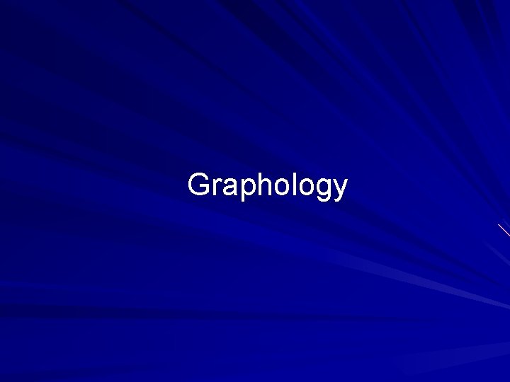 Graphology 