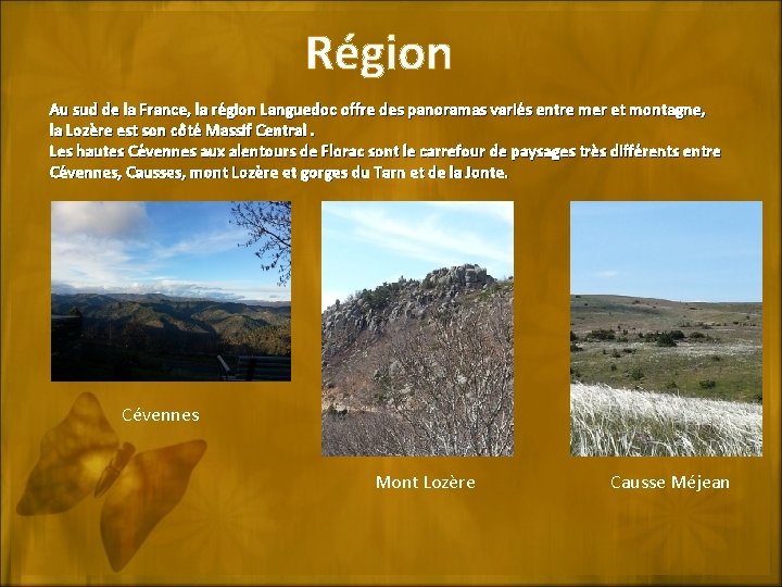 Région Au sud de la France, la région Languedoc offre des panoramas variés entre