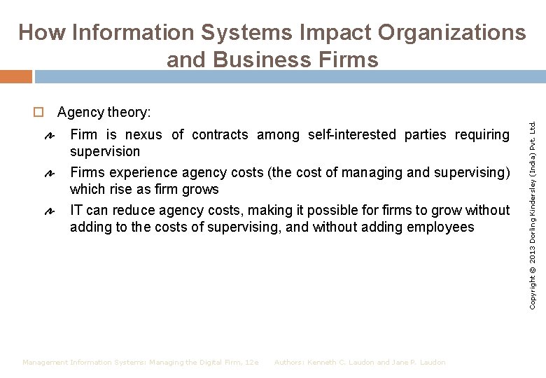 How Information Systems Impact Organizations and Business Firm is nexus of contracts among self-interested