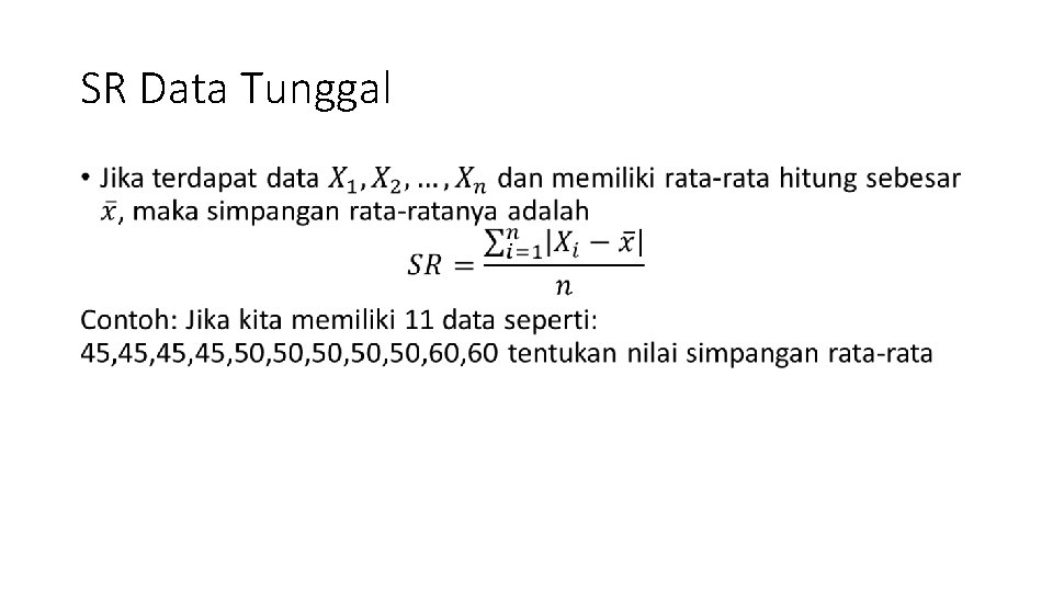 SR Data Tunggal • SR Data Tunggal •