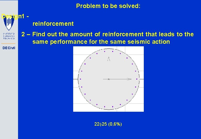 Problem to be solved: Design 1 reinforcement 2 – Find out the amount of