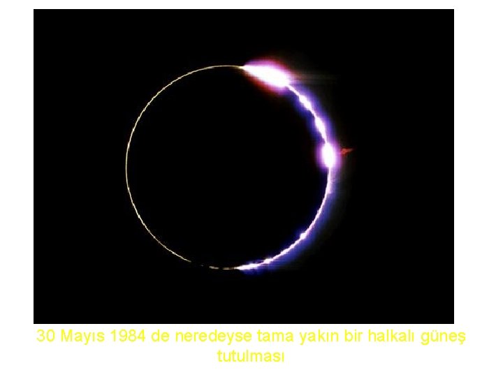 30 Mayıs 1984 de neredeyse tama yakın bir halkalı güneş tutulması 