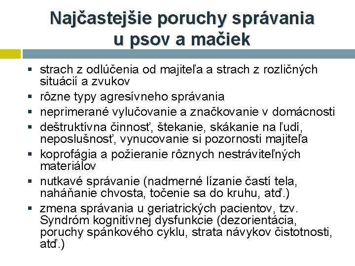 Najčastejšie poruchy správania u psov a mačiek § strach z odlúčenia od majiteľa a