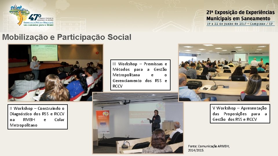 Mobilização e Participação Social III Workshop – Premissas e Métodos para a Gestão Metropolitana