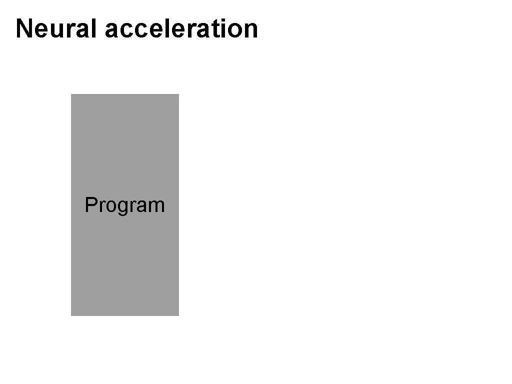 Neural acceleration Program 