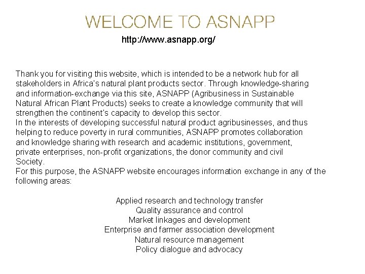 http: //www. asnapp. org/ Thank you for visiting this website, which is intended to