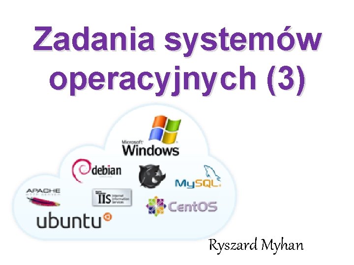 Zadania systemów operacyjnych (3) Ryszard Myhan 