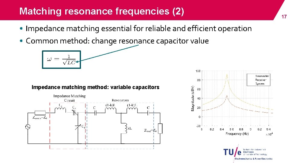 Matching resonance frequencies (2) • Impedance matching essential for reliable and efficient operation • Matching resonance frequencies (2) • Impedance matching essential for reliable and efficient operation •