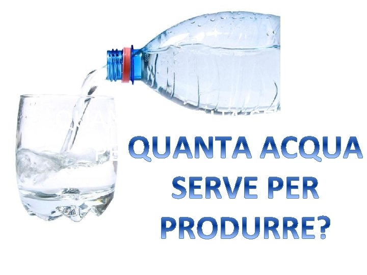 QUANTA ACQUA SERVE PER PRODURRE? 