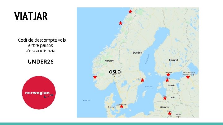 VIATJAR Codi de descompte vols entre països d’escandinavia UNDER 26 OSLO 