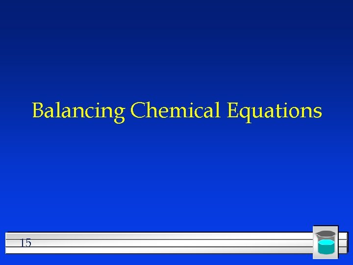 Balancing Chemical Equations 15 