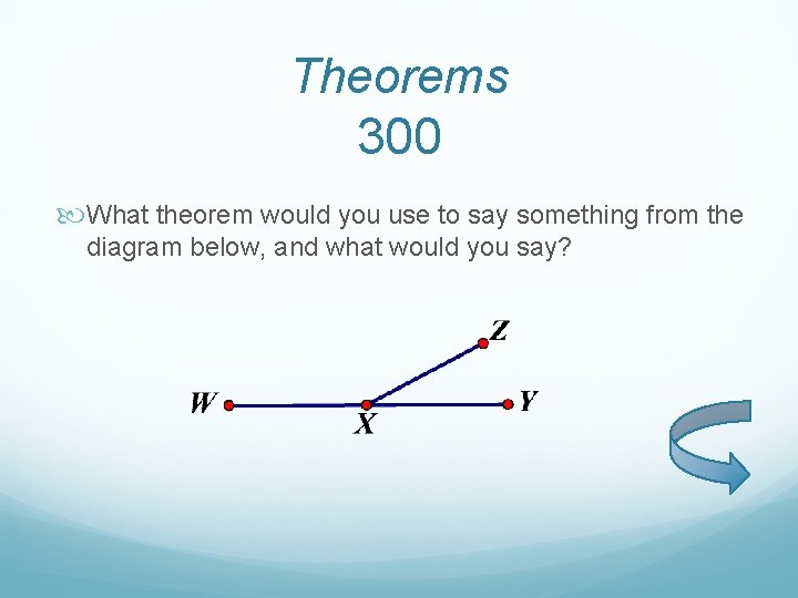 Theorems 300 What theorem would you use to say something from the diagram below,