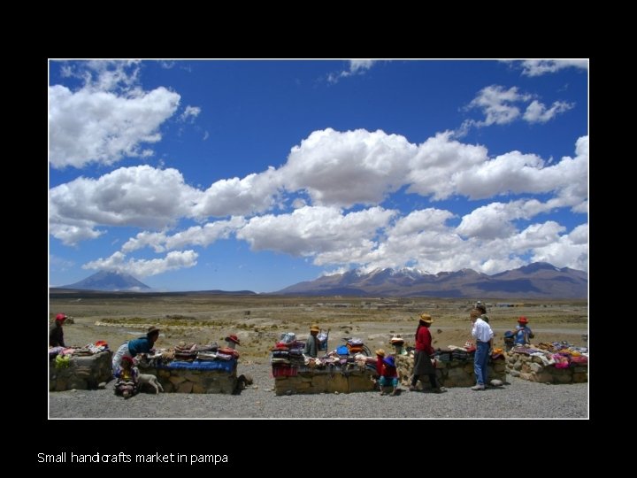 Small handicrafts market in pampa 