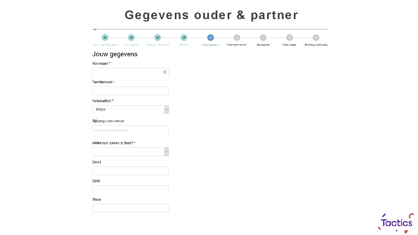 Gegevens ouder & partner 