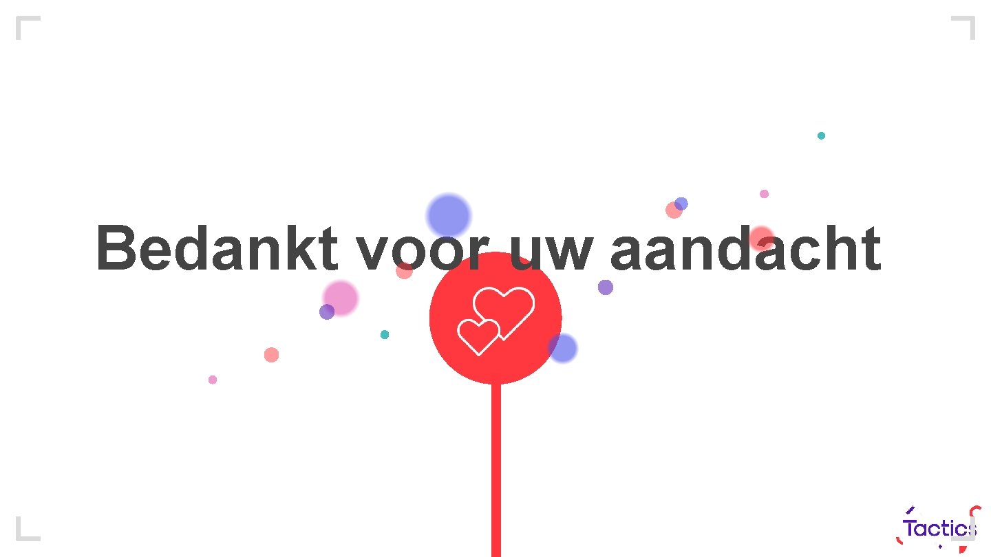 Bedankt voor uw aandacht 