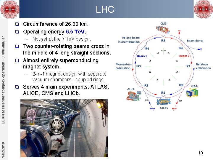 LHC Circumference of 26. 66 km. q Operating energy 6. 5 Te. V. 14/2/2019 LHC Circumference of 26. 66 km. q Operating energy 6. 5 Te. V. 14/2/2019