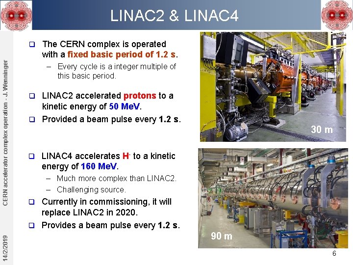 LINAC 2 & LINAC 4 14/2/2019 CERN accelerator complex operation - J. Wenninger q LINAC 2 & LINAC 4 14/2/2019 CERN accelerator complex operation - J. Wenninger q