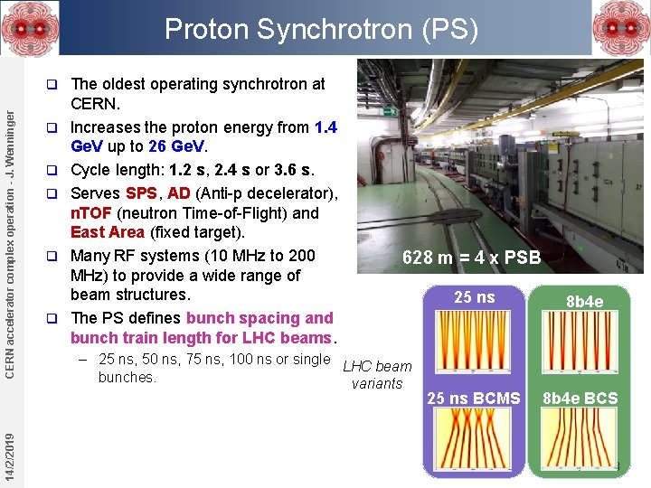 Proton Synchrotron (PS) 14/2/2019 CERN accelerator complex operation - J. Wenninger q q q Proton Synchrotron (PS) 14/2/2019 CERN accelerator complex operation - J. Wenninger q q q