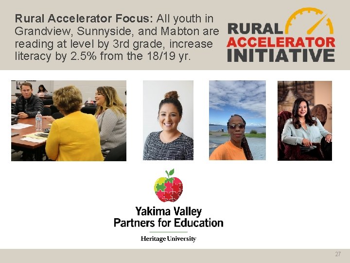 Rural Accelerator Focus: All youth in Grandview, Sunnyside, and Mabton are reading at level