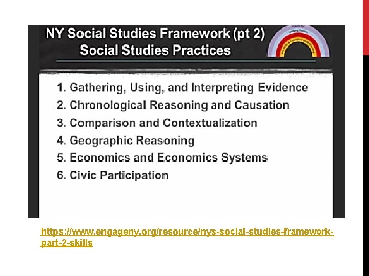 https: //www. engageny. org/resource/nys-social-studies-frameworkpart-2 -skills 
