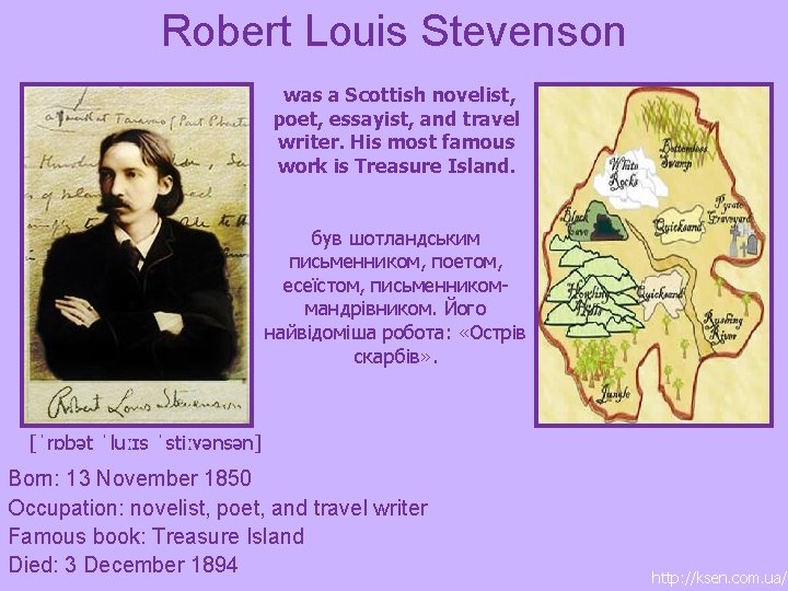 Robert Louis Stevenson was a Scottish novelist, poet, essayist, and travel writer. His most