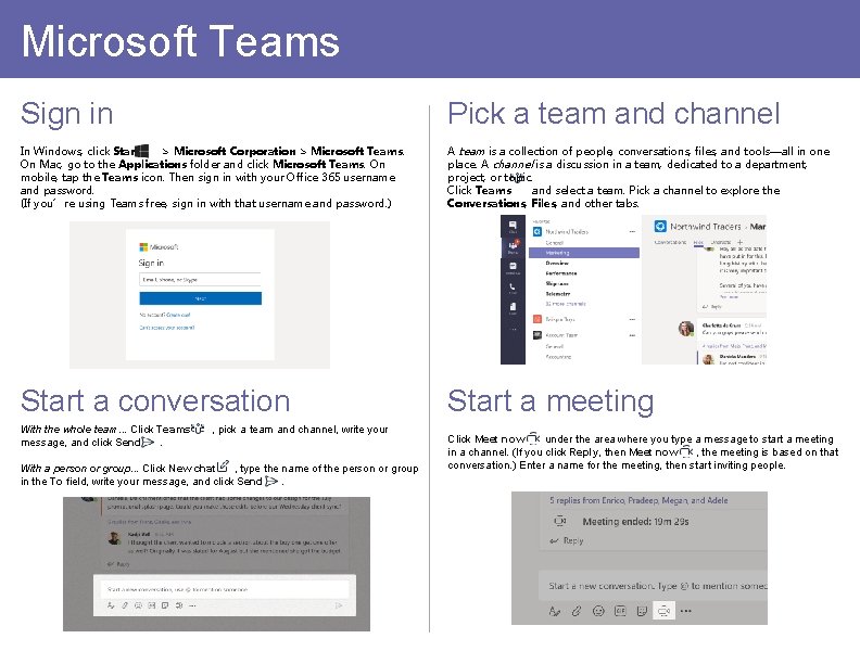 Microsoft Teams Power. Point 2016 Sign in Pick a team and channel In Windows,