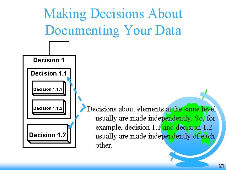 Making Decisions About Documenting Your Data Decision 1. 1. 2 Decision 1. 2 Decisions