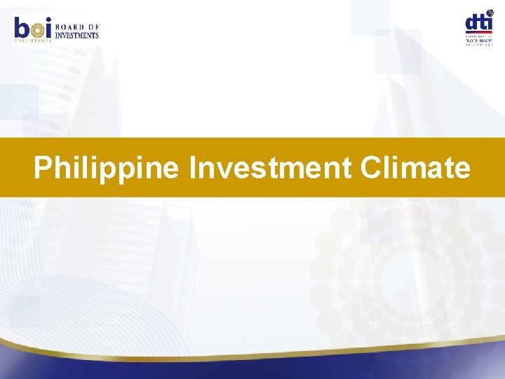 Philippine Investment Climate 