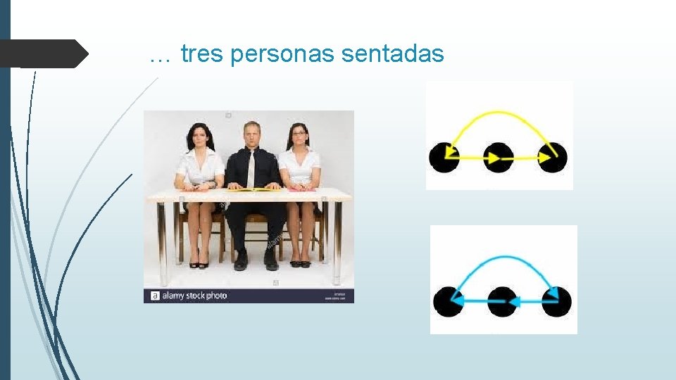 … tres personas sentadas 