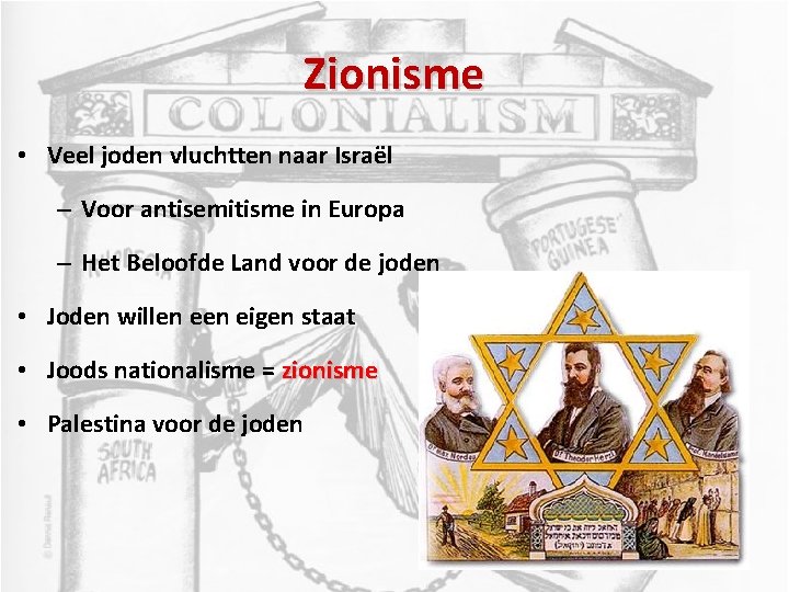 Zionisme • Veel joden vluchtten naar Israël – Voor antisemitisme in Europa – Het