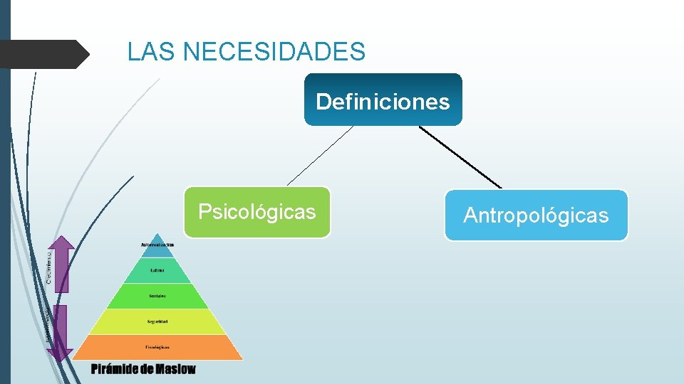 LAS NECESIDADES Definiciones Psicológicas Teoría Social II - CRIM- UNAM Antropológicas 