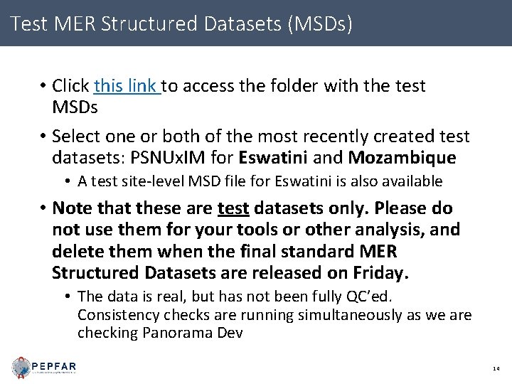 Test MER Structured Datasets (MSDs) • Click this link to access the folder with