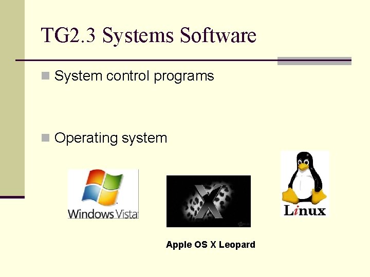 TECHNOLOGY GUIDE TWO Computer Software TECHNOLOGY GUIDE OUTLINE