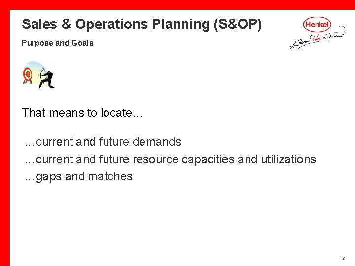 Sales & Operations Planning (S&OP) Purpose and Goals That means to locate… …current and