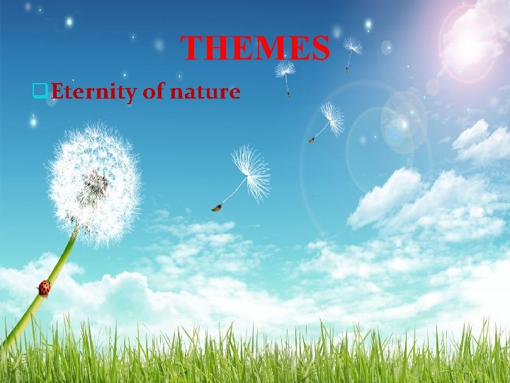 THEMES q. Eternity of nature 