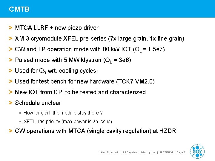 CMTB > MTCA LLRF + new piezo driver > XM-3 cryomodule XFEL pre-series (7