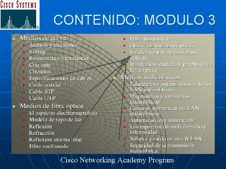 CONTENIDO: MODULO 3 Cisco Networking Academy Program 