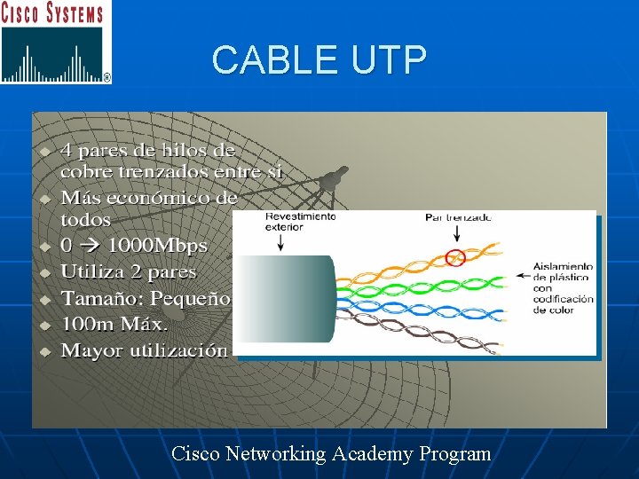 CABLE UTP Cisco Networking Academy Program 