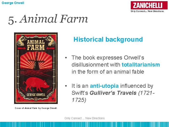 George Orwell 5. Animal Farm Historical background • The book expresses Orwell’s disillusionment with
