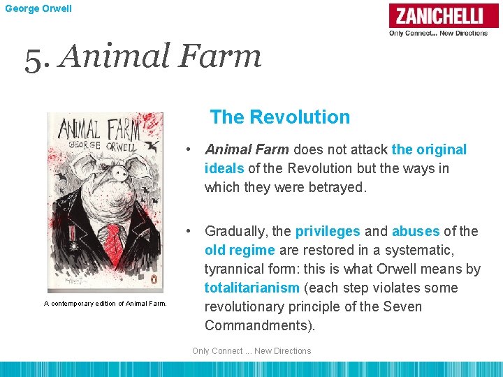 George Orwell 5. Animal Farm The Revolution • Animal Farm does not attack the