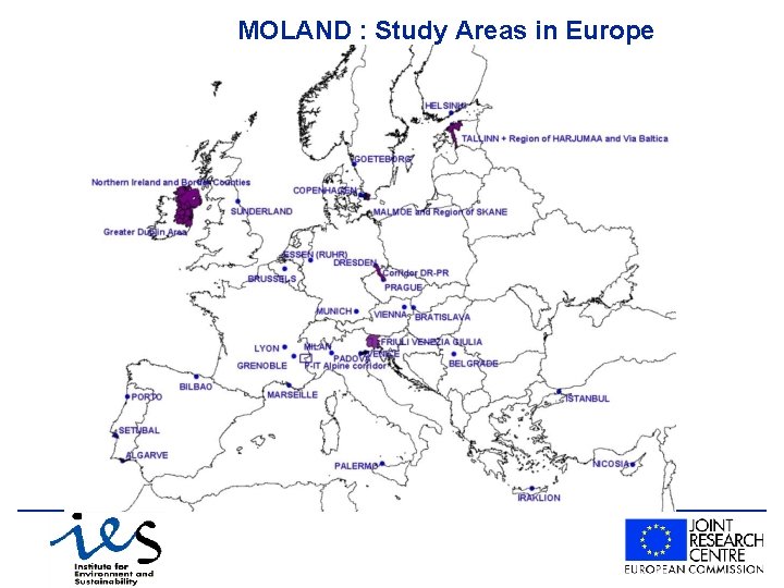 MOLAND : Study Areas in Europe 