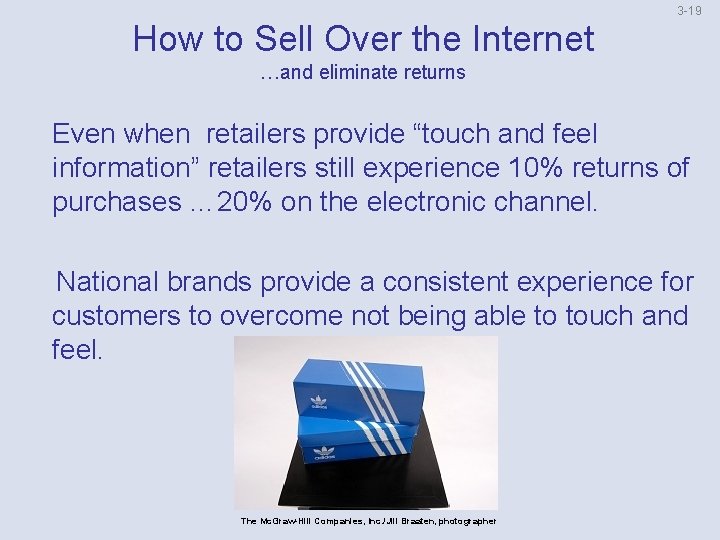 3 -19 How to Sell Over the Internet …and eliminate returns Even when retailers