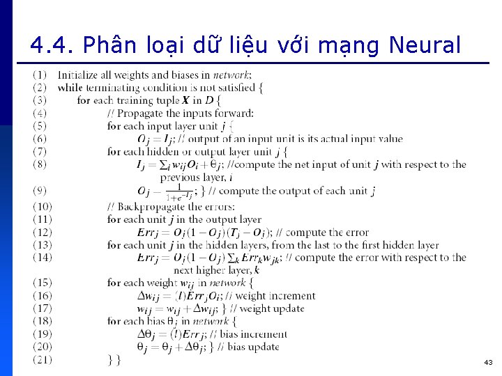 4. 4. Phân loại dữ liệu với mạng Neural 43 