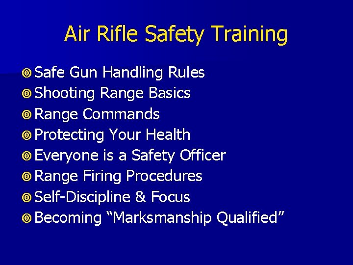 Air Rifle Safety Training Safe Gun Handling Rules Shooting Range Basics Range Commands Protecting