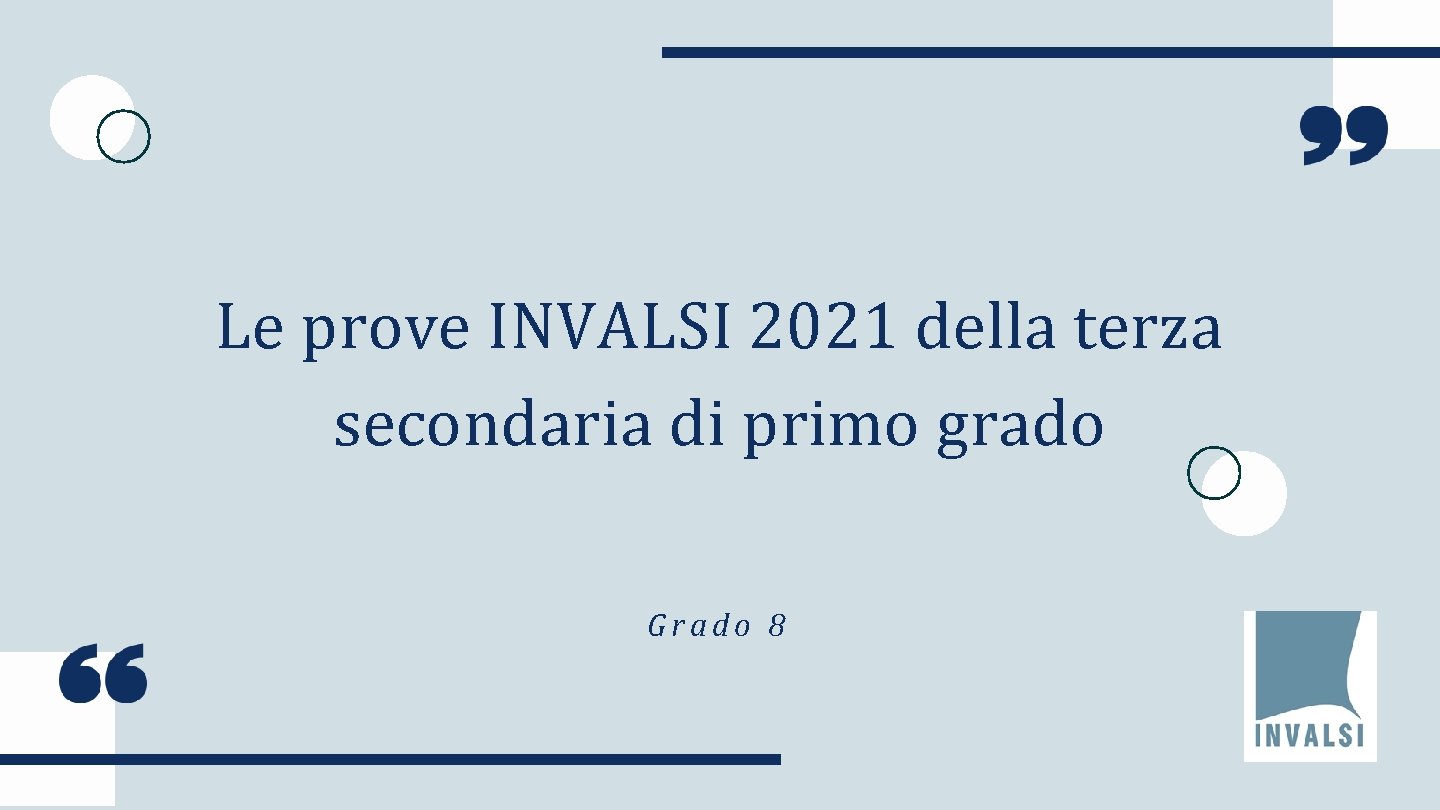 Le prove INVALSI 2021 della terza secondaria di primo grado Grado 8 