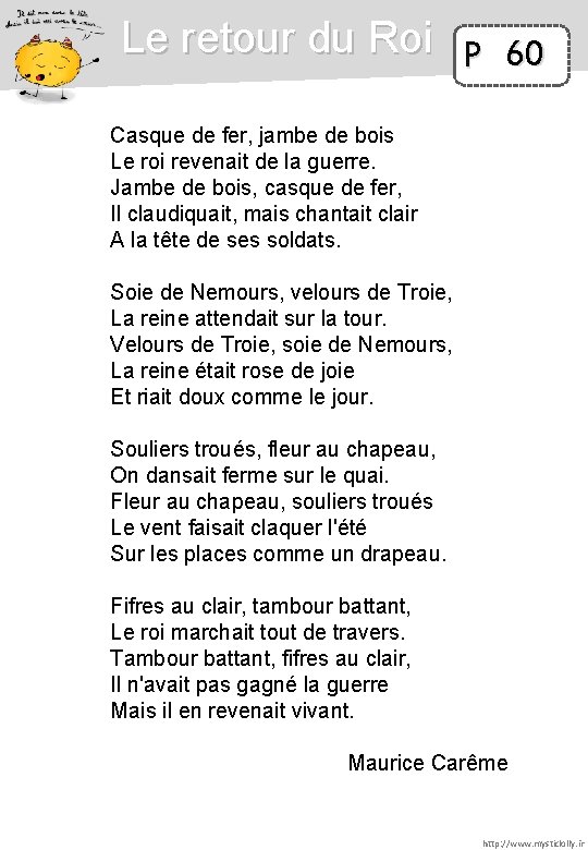 Le retour du Roi P 60 Casque de fer, jambe de bois Le roi